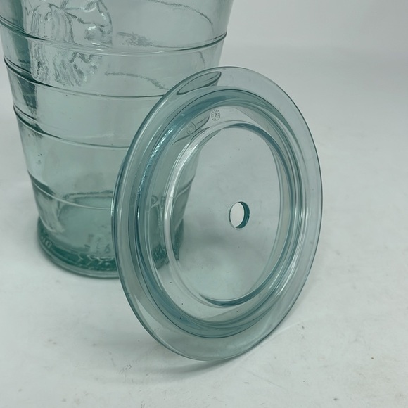 Starbucks Recycled Glass Siren Logo Travel Cold Cup w/ Plastic Lid 16oz Spain - Picture 5 of 7